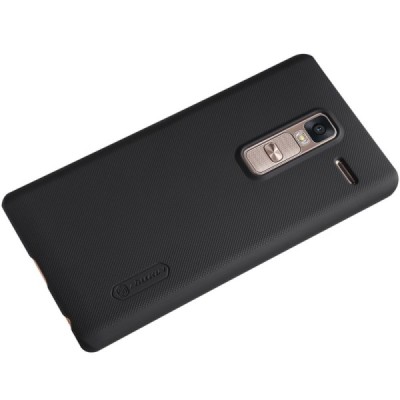 LG Zero (H650E) Nillkin Frosted Shield melns plastmasas apvalks + ekrāna aizsargplēve / Vacins.lv