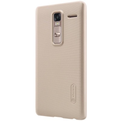 LG Zero (H650E) Nillkin Frosted Shield auksinis plastikinis dėklas + apsauginė ekrano plėvelė / Priedai.lt