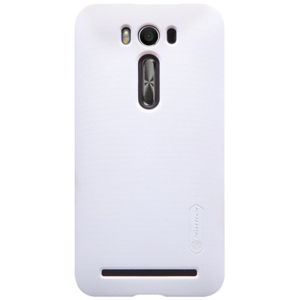 „Nillkin“ Frosted Shield dėklas - baltas + apsauginė ekrano plėvelė (Zenfone 2 Laser 5.0)