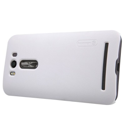 Asus Zenfone 2 Laser 5.0 (ZE500KL, ZE500KG) Nillkin Frosted Shield baltas plastikinis dėklas + apsauginė ekrano plėvelė / Prieda