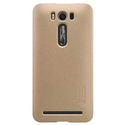 Asus Zenfone 2 Laser 5.0 (ZE500KL, ZE500KG) Nillkin Frosted Shield auksinis plastikinis dėklas + apsauginė ekrano plėvelė / Prie