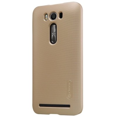 Asus Zenfone 2 Laser 5.0 (ZE500KL, ZE500KG) Nillkin Frosted Shield auksinis plastikinis dėklas + apsauginė ekrano plėvelė / Prie