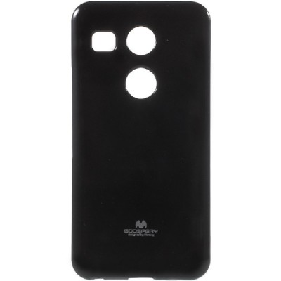 LG Nexus 5X Mercury melns cieta silikona (TPU) apvalks / vacins.lv