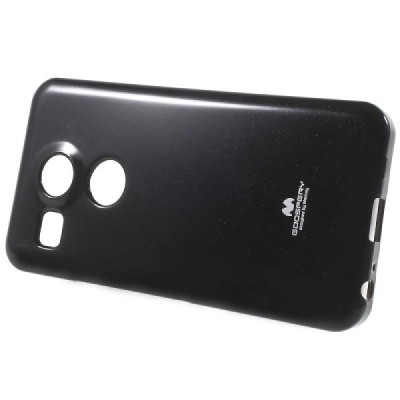 LG Nexus 5X Mercury melns cieta silikona (TPU) apvalks / vacins.lv