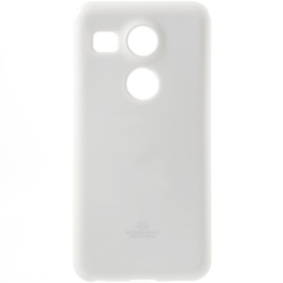 LG Nexus 5X Mercury baltas kieto silikono TPU dėklas - nugarėlė / Priedai.lt