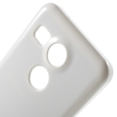 LG Nexus 5X Mercury baltas kieto silikono TPU dėklas - nugarėlė / Priedai.lt