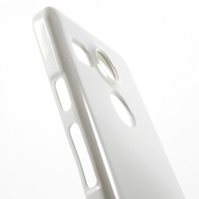 LG Nexus 5X Mercury baltas kieto silikono TPU dėklas - nugarėlė / Priedai.lt