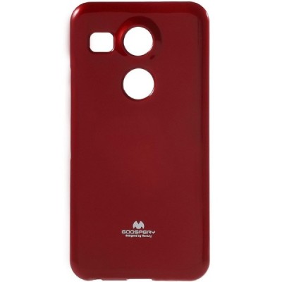 LG Nexus 5X Mercury sarkans cieta silikona (TPU) apvalks / vacins.lv