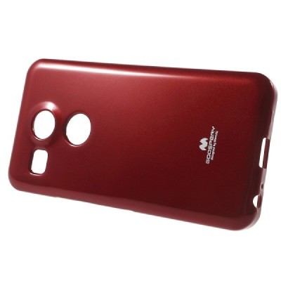 LG Nexus 5X Mercury sarkans cieta silikona (TPU) apvalks / vacins.lv