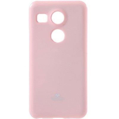 LG Nexus 5X Mercury gaiši rozs cieta silikona (TPU) apvalks / vacins.lv