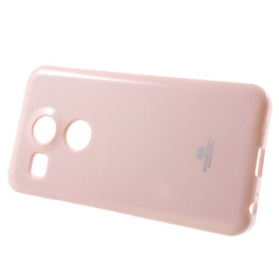 LG Nexus 5X Mercury gaiši rozs cieta silikona (TPU) apvalks / vacins.lv