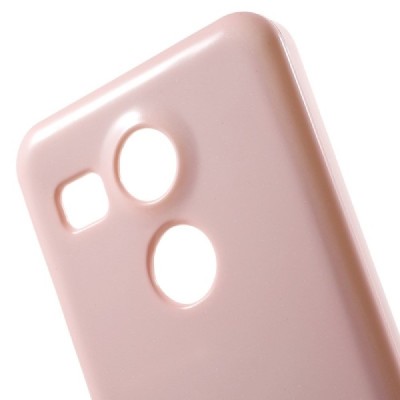 LG Nexus 5X Mercury gaiši rozs cieta silikona (TPU) apvalks / vacins.lv