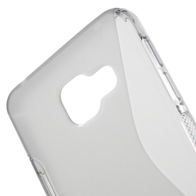 Samsung Galaxy A3 (2016) A310 kieto silikono TPU skaidrus pilkas dėklas - nugarėlė / Priedai.lt