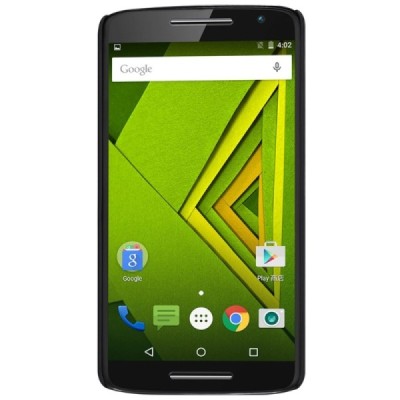 Motorola Moto X Play Nillkin Frosted Shield melns plastmasas apvalks + ekrāna aizsargplēve / Vacins.lv