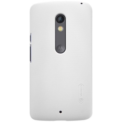 Motorola Moto X Play Nillkin Frosted Shield balts plastmasas apvalks + ekrāna aizsargplēve / Vacins.lv