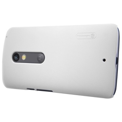 Motorola Moto X Play Nillkin Frosted Shield balts plastmasas apvalks + ekrāna aizsargplēve / Vacins.lv