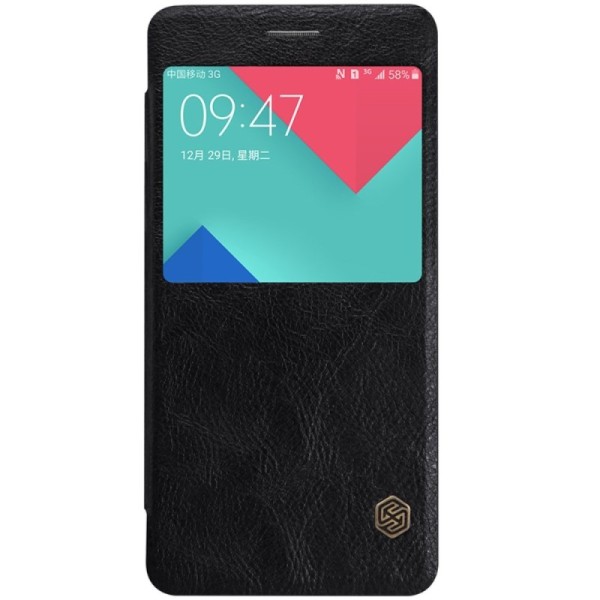 „Nillkin“ Qin atverčiamas dėklas - juodas (Galaxy A7 2016)