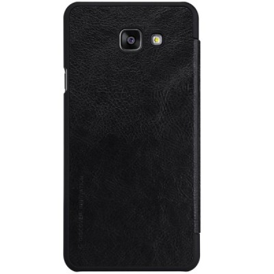 Prabangus „Nillkin“ Qin serijos juodas odinis atverčiamas Samsung Galaxy A7 (2016) A710 dėklas - knygutė / Priedai.lt