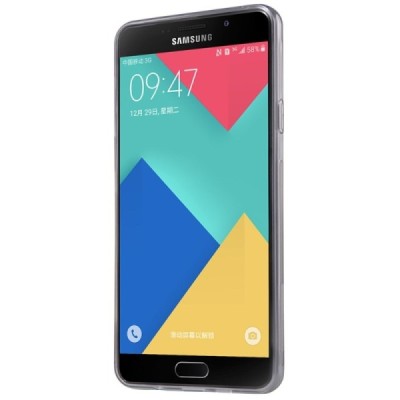 Samsung Galaxy A5 (2016) A510 Nillkin Nature dzidrs (caurspīdīgs) silikona planākais pelēks apvalks / Vacins.lv