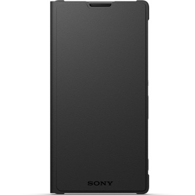 Oficiāls Sony Xperia M5 Style Cover Stand melns atvērams maciņš SCR48 / Vacins.lv