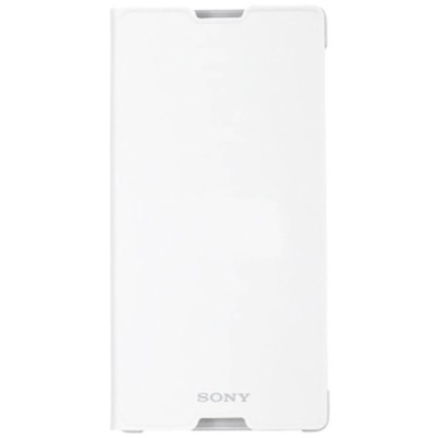 Oficiāls Sony Xperia M5 Style Cover Stand balts atvērams maciņš SCR48 / Vacins.lv