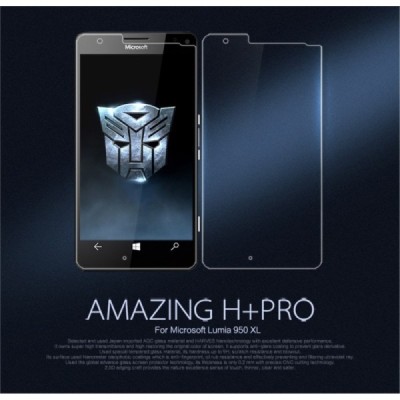 Microsoft Lumia 950 XL „Nillkin“ Amazing H+ Pro Tempered Glass sustiprintos apsaugos apsauginis ekrano stiklas 0.2 mm / Priedai.
