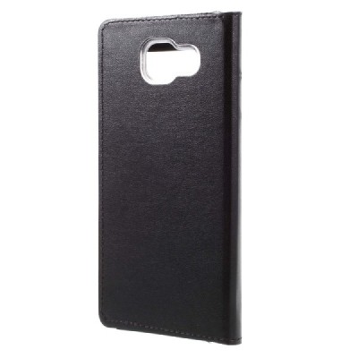 Samsung Galaxy A5 (2016) A510 melns atvēramais maciņš ar lodziņu / Vacins.lv