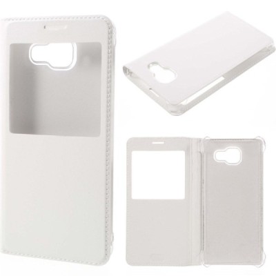 Samsung Galaxy A5 (2016) A510 balts atvēramais maciņš ar lodziņu / Vacins.lv