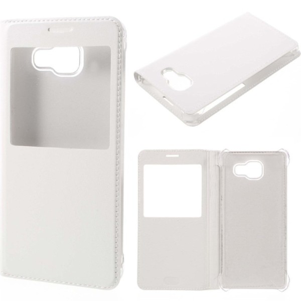 Atverčiamas dėklas su langeliu - baltas (Galaxy A5 2016)