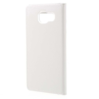 Samsung Galaxy A5 (2016) A510 baltas odinis atverčiamas dėklas su langeliu / Priedai.lt