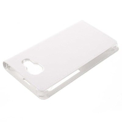 Samsung Galaxy A5 (2016) A510 baltas odinis atverčiamas dėklas su langeliu / Priedai.lt