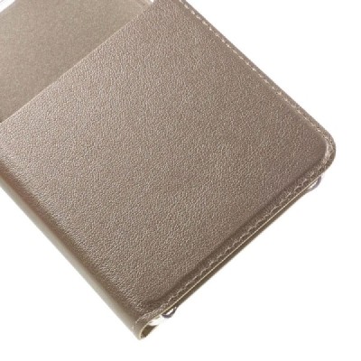 Samsung Galaxy A5 (2016) A510 zelta atvēramais maciņš ar lodziņu / Vacins.lv