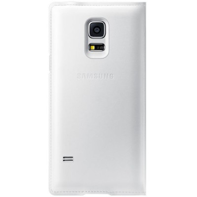 Samsung Galaxy S5 mini (G800) originalus Flip Cover atverčiamas baltas odinis dėklas - piniginė / Priedai.lt