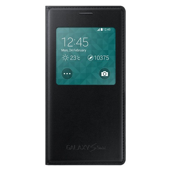 „Samsung“ S View Cover atverčiamas dėklas - juodas (Galaxy S5 mini)