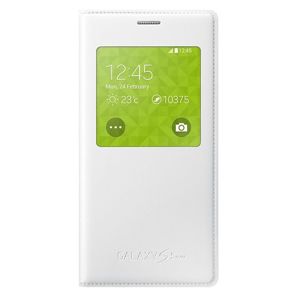 „Samsung“ S View Cover atvērams maciņš - melns (Galaxy S5 mini)