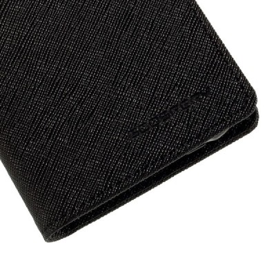 Samsung Galaxy J1 (J100) Mercury atvērams melns maciņš (maks) / Vacins.lv