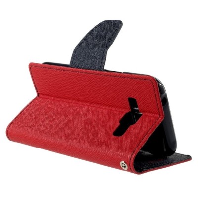 Samsung Galaxy J1 (J100) Mercury atvērams sarkans maciņš (maks) / Vacins.lv