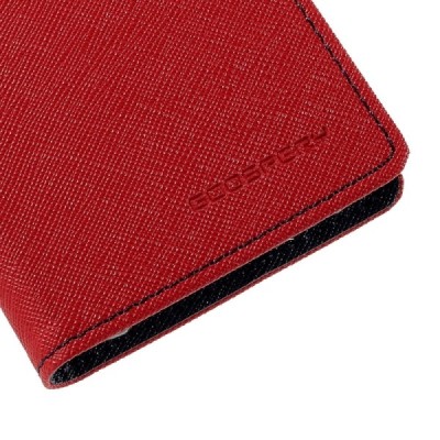 Samsung Galaxy J1 (J100) Mercury atvērams sarkans maciņš (maks) / Vacins.lv