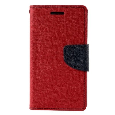 Samsung Galaxy J1 (J100) Mercury atvērams sarkans maciņš (maks) / Vacins.lv