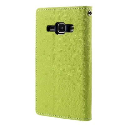 Samsung Galaxy J1 (J100) Mercury atvērams zaļš maciņš (maks) / Vacins.lv