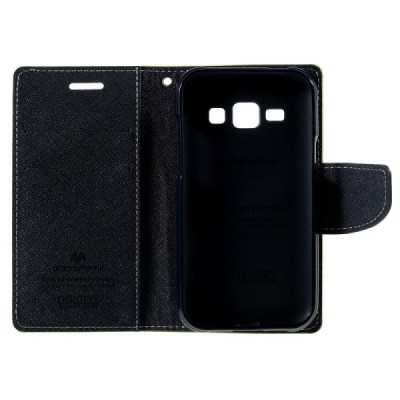 Samsung Galaxy J1 (J100) Mercury atvērams zaļš maciņš (maks) / Vacins.lv