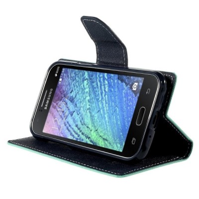 Samsung Galaxy J1 (J100) Mercury mėtinis atverčiamas dėklas - piniginė / Priedai.lt