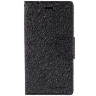 Asus Zenfone 2 Laser 5.0 (ZE500KL, ZE500KG) Mercury juodas atverčiamas dėklas - piniginė / Priedai.lt