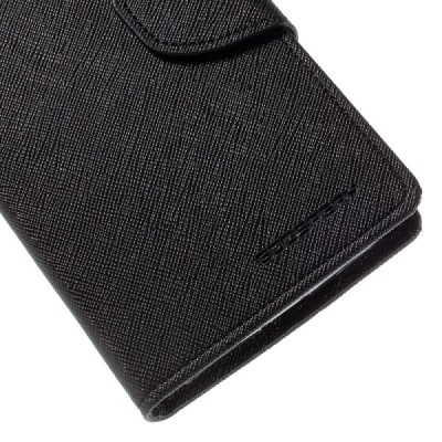 Asus Zenfone 2 Laser 5.0 (ZE500KL, ZE500KG) Mercury juodas atverčiamas dėklas - piniginė / Priedai.lt