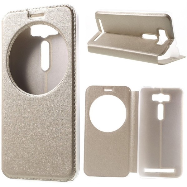 „View Window“ atverčiamas dėklas - auksinis (Zenfone 2 Laser 5.0)