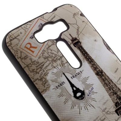 Asus Zenfone 2 Laser 5.0 (ZE500KL, ZE500KG) krāsains cieta silikona apvalks - Eifelis / Vacins.lv