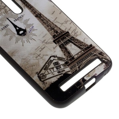 Asus Zenfone 2 Laser 5.0 (ZE500KL, ZE500KG) krāsains cieta silikona apvalks - Eifelis / Vacins.lv