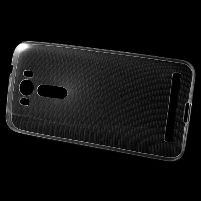 Asus Zenfone 2 Laser 5.0 (ZE500KL, ZE500KG) skaidrus (permatomas) kieto silikono TPU ploniausias pasaulyje dėklas / Priedai.lt