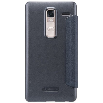 LG Zero (H650E) pilkas odinis atverčiamas Nillkin Sparkle dėklas / Priedai.lt