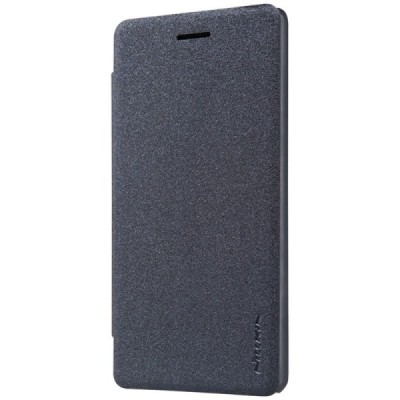 LG Zero (H650E) pilkas odinis atverčiamas Nillkin Sparkle dėklas / Priedai.lt